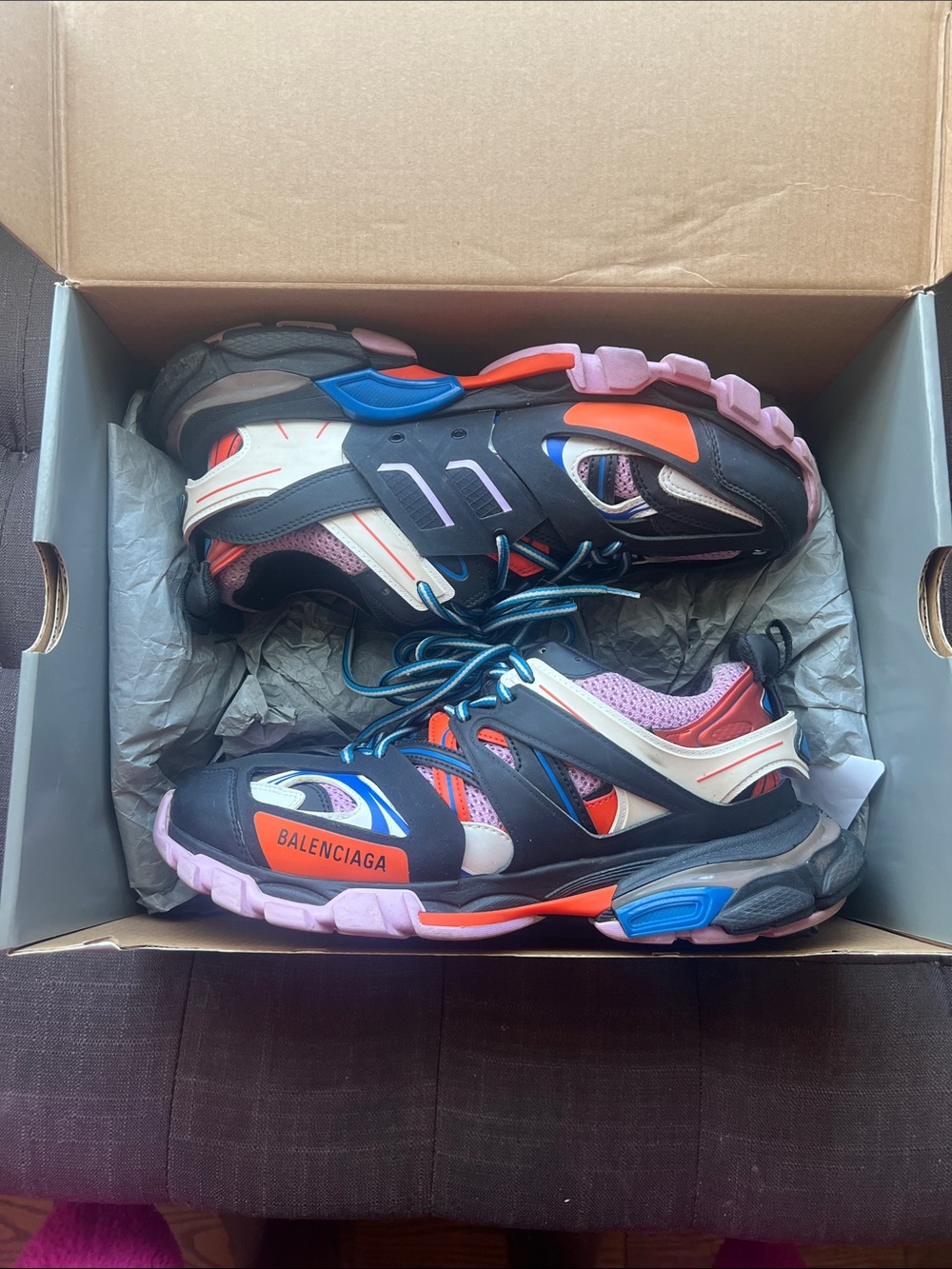 Balenciaga Multi-Accent Layered Runner Sneakers